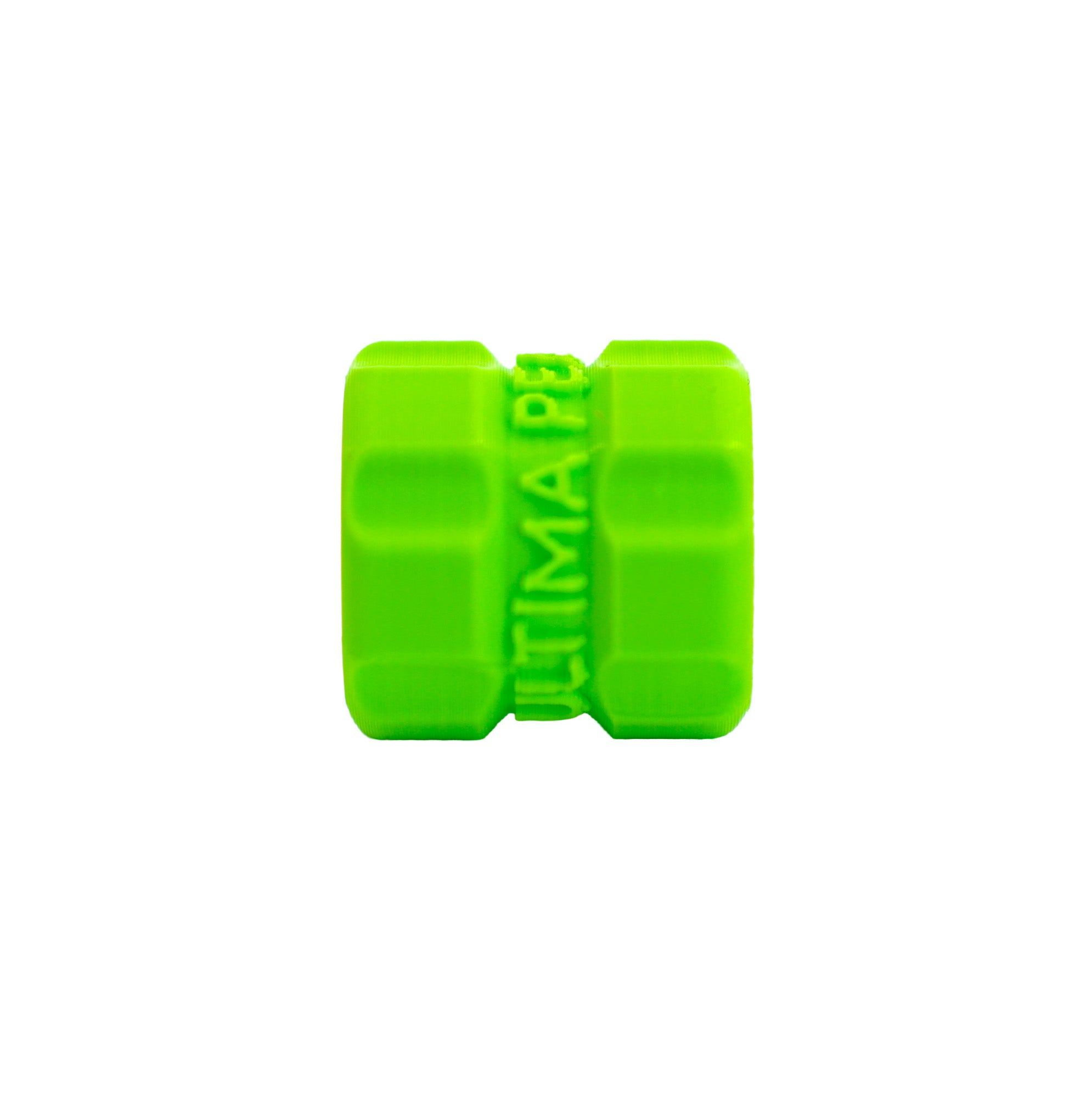 Green PastePort toothpaste refill adapter, side view