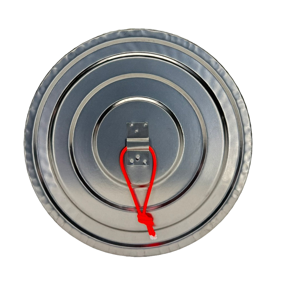 FeatherLid 4.7 g titanium pot lid viewed from above